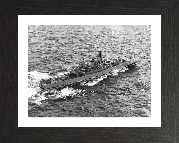 HMS Naiad (F39) Photo Print - At Sea 1978 - Royal Navy Leander Class Frigate Hampshire Prints 10 x 8 Black Frame Yes