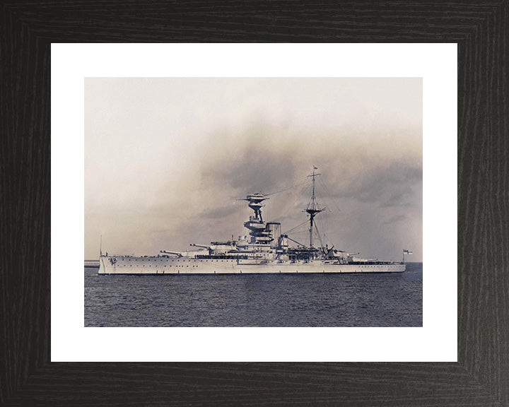 HMS Royal Oak (08) | Photo Print | Framed Print | Revenge Class | Battleship | Royal Navy Hampshire Prints 10 x 8 Black Frame Yes