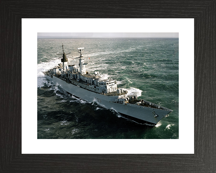 HMS Beaver (F93) Royal Navy Type 22 Frigate Hard Turn Photo Print Wall Art Decor Posters, Prints, & Visual Artwork Hampshire Prints 10 x 8 Black Frame Yes