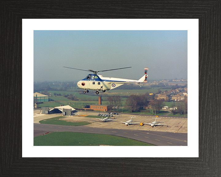 Royal Air Force Whirlwind Helicopter Photo Print - Royal Air Force Aircraft Hampshire Prints 10 x 8 Black Frame Yes