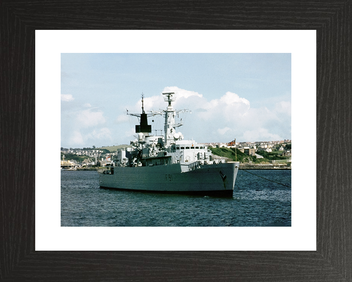 HMS Brazen (F91) Royal Navy Type 22 Frigate At A Buoy Photo Print Wall Art Decor Posters, Prints, & Visual Artwork Hampshire Prints 10 x 8 Black Frame Yes