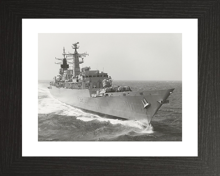 HMS Boxer (F92) Royal Navy Type 22 Frigate In Black and White Photo Print Wall Art Decor Posters, Prints, & Visual Artwork Hampshire Prints 10 x 8 Black Frame Yes