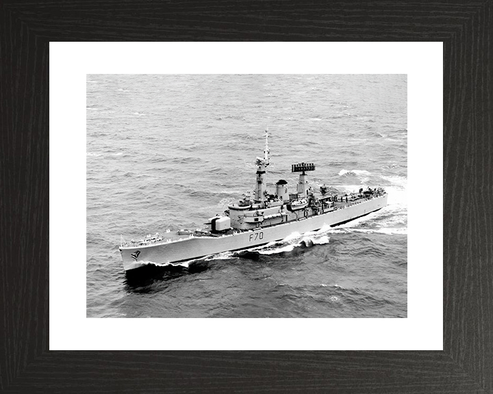 HMS Apollo (F70) Royal Navy Leander Class Frigate Underway Port View Photo Print Wall Art Decor Posters, Prints, & Visual Artwork Hampshire Prints 10 x 8 Black Frame Yes