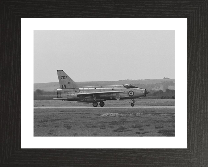 RAF English Electric Lightning Jet Take off Photo Print - Royal Air Force Aircraft Hampshire Prints 10 x 8 Black Frame Yes