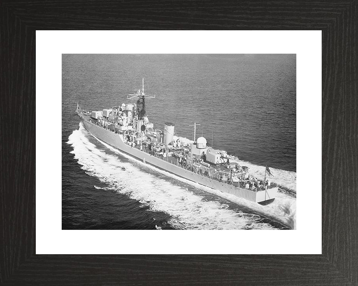 HMS Diana (D126) Royal Navy Daring Class Destroyer High Port Quarter View Photo Print Wall Art Decor Posters, Prints, & Visual Artwork Hampshire Prints 10 x 8 Black Frame Yes