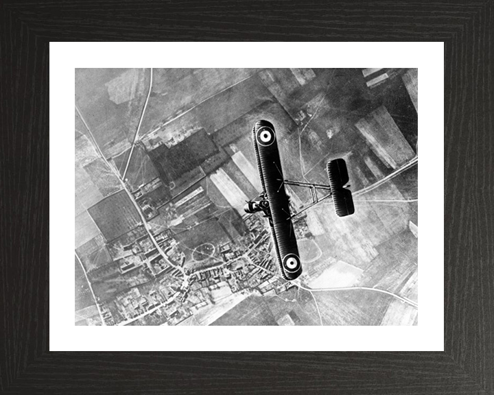 RAF FE.2b fighter over the Western Front 1916 Photo Print - Royal Air Force Aircraft Posters, Prints, & Visual Artwork Hampshire Prints 10 x 8 Black Frame Yes