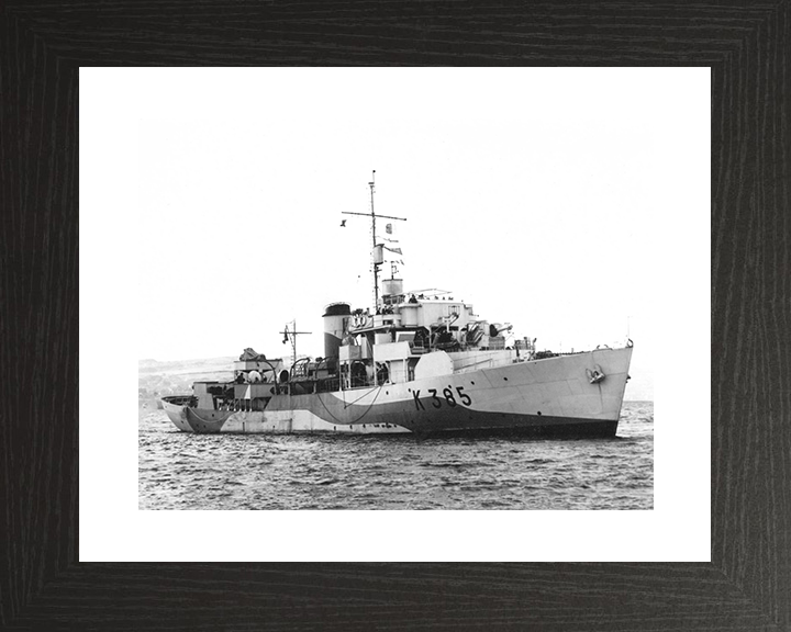 HMS Arabis (K385) Royal Navy Flower Class Corvette Starboard View Warship Photo Print Wall Art Decor Posters, Prints, & Visual Artwork Hampshire Prints 10 x 8 Black Frame Yes