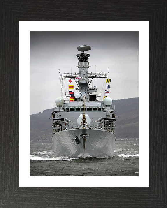 HMS Argyll (F231) Photo Print - On The Clyde 2015 - Royal Navy Type 23 Frigate Posters, Prints, & Visual Artwork Hampshire Prints 10 x 8 Black Frame Yes