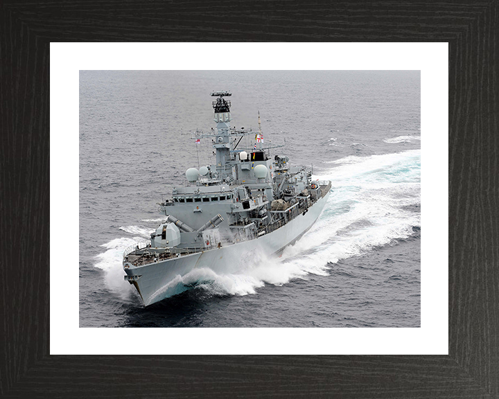 HMS Montrose (F236) Photo Print - At Sea 2012 - Royal Navy Type 23 Frigate Hampshire Prints 10 x 8 Black Frame Yes
