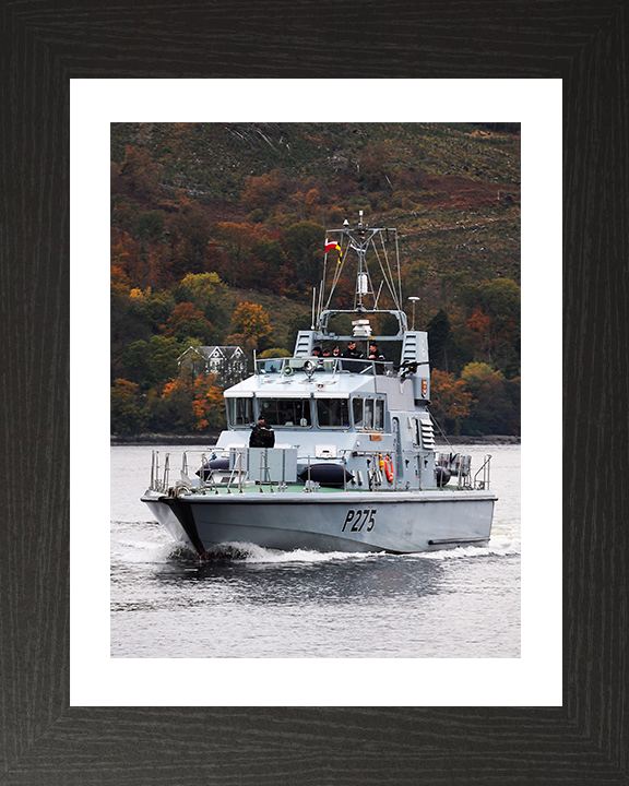 HMS Raider (P275) Photo Print - At Sea 2012 - Royal Navy Archer Class P2000 Patrol Vessel Hampshire Prints 10 x 8 Black Frame Yes