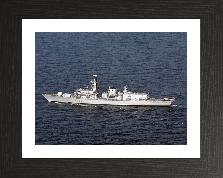 HMS Monmouth (F235) Photo Print - At Sea 2012 - Royal Navy Type 23 Frigate Hampshire Prints 10 x 8 Black Frame Yes
