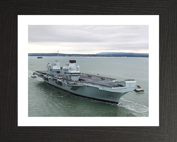 HMS Prince of Wales R09 Royal Navy Queen Elizabeth Class aircraft carrier Photo Print or Framed Print - Hampshire Prints