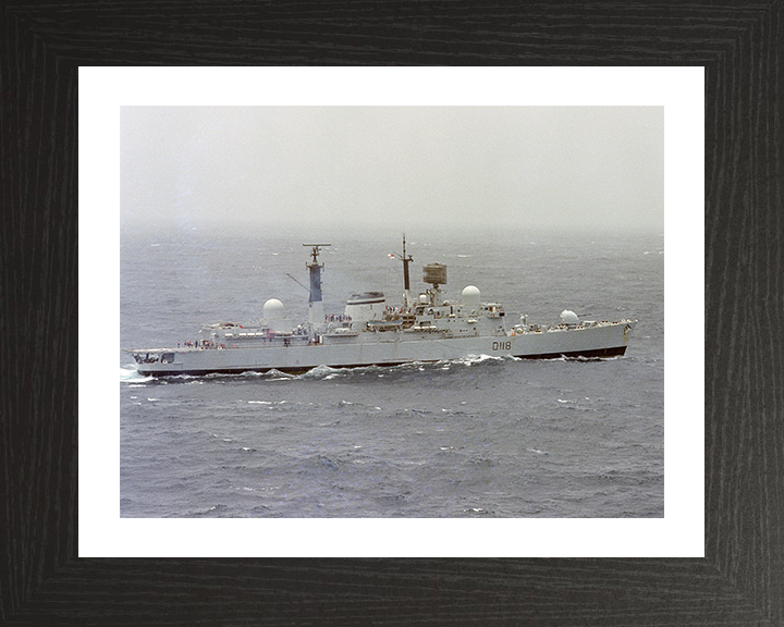 HMS Coventry (D118) Photo Print - At Sea 1982 - Royal Navy Type 42 Destroyer Hampshire Prints 10 x 8 Black Frame Yes