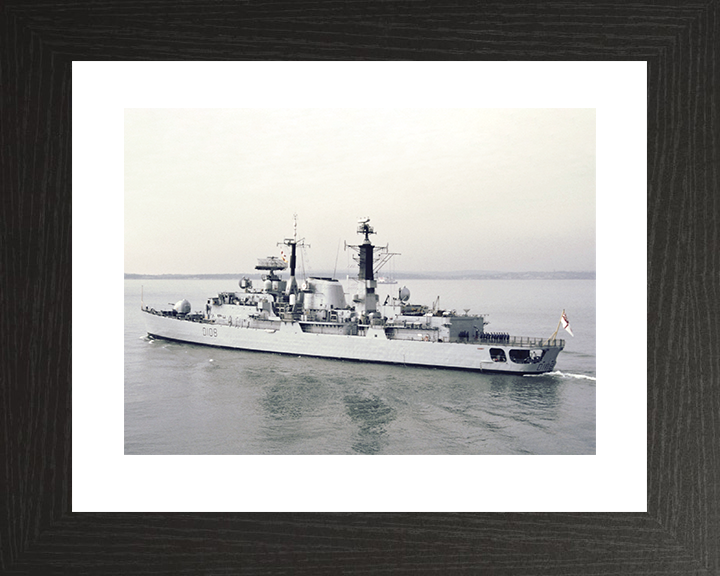 HMS Cardiff (D108) Royal Navy Type 42 Destroyer Southsea Photo Print Wall Art Decor Posters, Prints, & Visual Artwork Hampshire Prints 10 x 8 Black Frame Yes