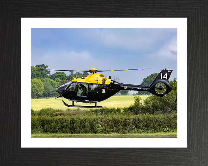 RAF Juno HT1 Helicopter Photo Print - Royal Air Force Aircraft Hampshire Prints 10 x 8 Black Frame Yes