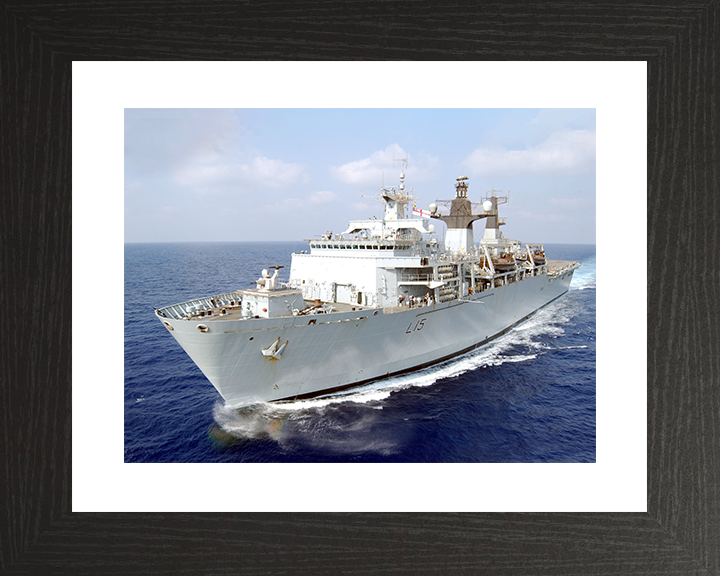 HMS Bulwark (L15) Royal Navy Albion Class Amphibious Ship Operation Highbrow 2006 Photo Print Wall Art Decor Posters, Prints, & Visual Artwork Hampshire Prints 10 x 8 Black Frame Yes
