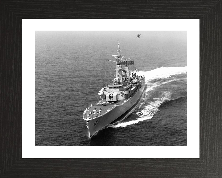HMS Charybdis (F75) Photo Print - At Sea Sept 1976 - Royal Navy Leander Class Frigate Posters, Prints, & Visual Artwork Hampshire Prints 10 x 8 Black Frame Yes