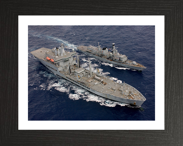 RFA Wave Ruler (A390) Photo Print - During a RAS 2006 - Royal Fleet Auxiliary Wave Class Fleet Tanker Posters, Prints, & Visual Artwork Hampshire Prints 10 x 8 Black Frame Yes