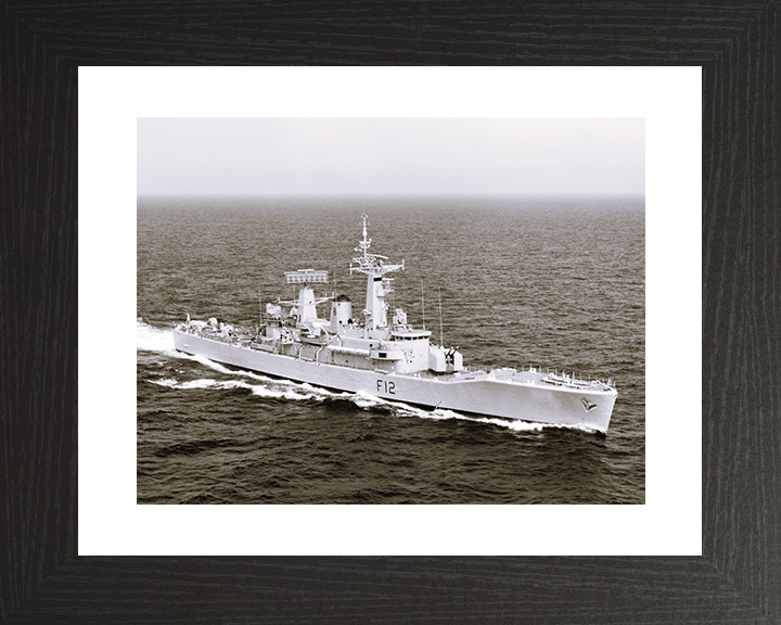 HMS Achilles (F12) Royal Navy Leander Class Frigate Photo Print Underway Warship Wall Art Posters, Prints, & Visual Artwork Hampshire Prints 10 x 8 Black Frame Yes