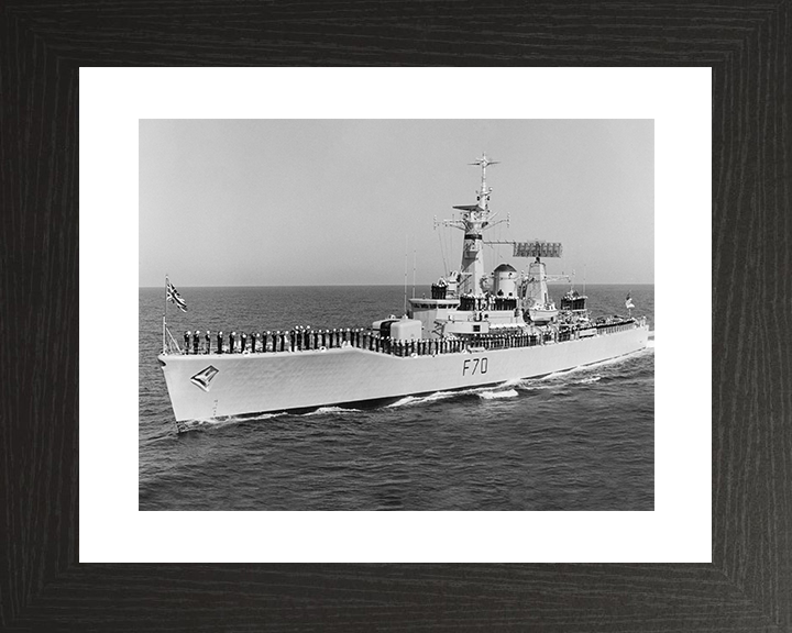 HMS Apollo (F70) Royal Navy Leander Class Frigate Cheering Ship Photo Print Wall Art Decor Posters, Prints, & Visual Artwork Hampshire Prints 10 x 8 Black Frame Yes