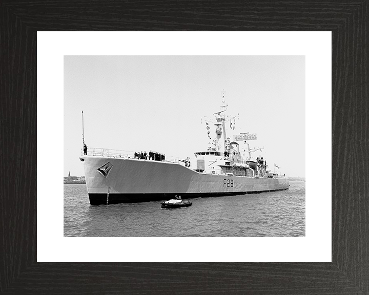 HMS Cleopatra (F28) Royal Navy Leander Class Frigate Entering Harbour Photo Print Wall Art Decor Posters, Prints, & Visual Artwork Hampshire Prints 10 x 8 Black Frame Yes