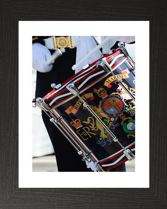 The Drum of a Royal marines band service drummer Photo Print or Framed Photo Print Hampshire Prints 10 x 8 Black Frame Yes