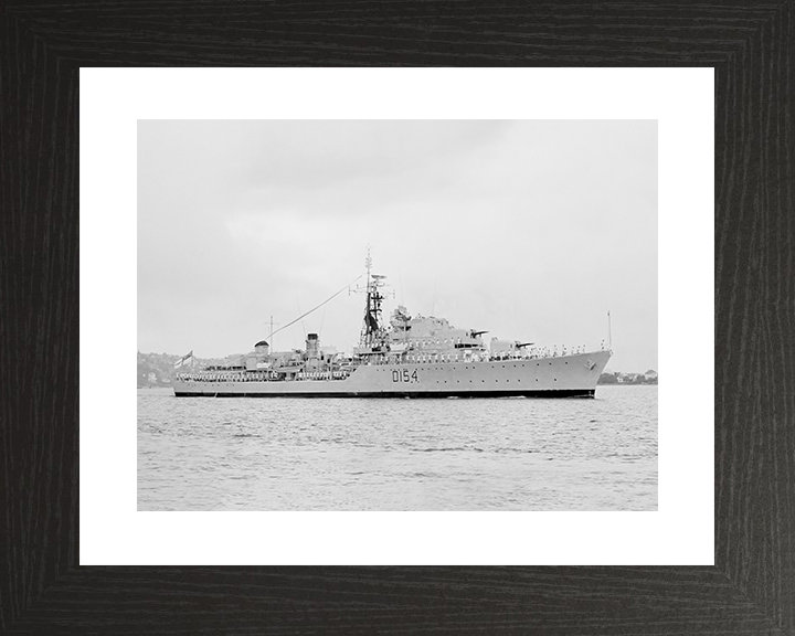HMS Duchess (D154) Royal Navy Daring Class Destroyer Paying Off Photo Print Wall Art Decor Posters, Prints, & Visual Artwork Hampshire Prints 10 x 8 Black Frame Yes