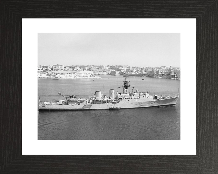 HMS Ashanti (F117) Royal Navy Tribal Class Frigate Valletta Malta Photo Print Wall Art Decor Posters, Prints, & Visual Artwork Hampshire Prints 10 x 8 Black Frame Yes