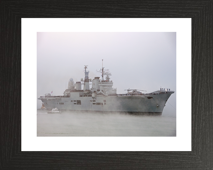 HMS Ark Royal (R07) Royal Navy Invincible Class Aircraft Carrier Paying Off Photo Print Wall Art Decor Posters, Prints, & Visual Artwork Hampshire Prints 10 x 8 Black Frame Yes