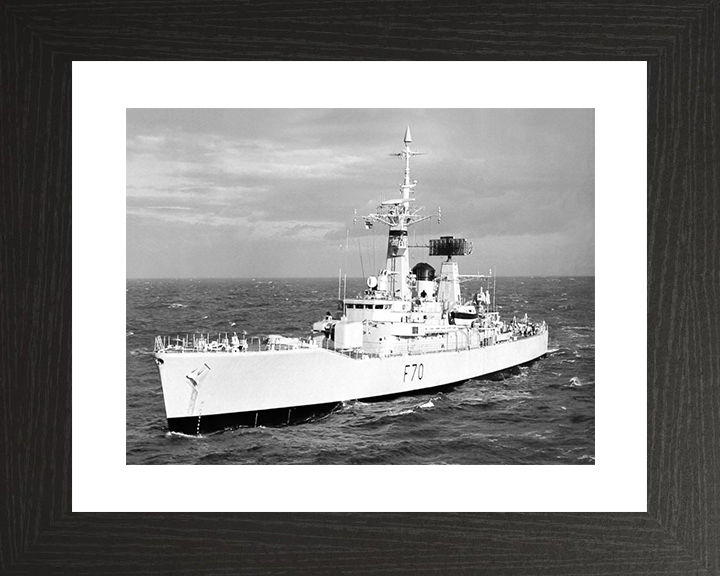 HMS Apollo (F70) Royal Navy Leander Class Frigate At Sea Photo Print Wall Art Decor Posters, Prints, & Visual Artwork Hampshire Prints 10 x 8 Black Frame Yes