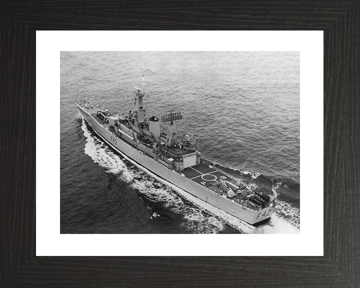 HMS Phoebe (F42) Photo Print - At Sea - Royal Navy Leander Class Frigate Posters, Prints, & Visual Artwork Hampshire Prints 10 x 8 Black Frame Yes