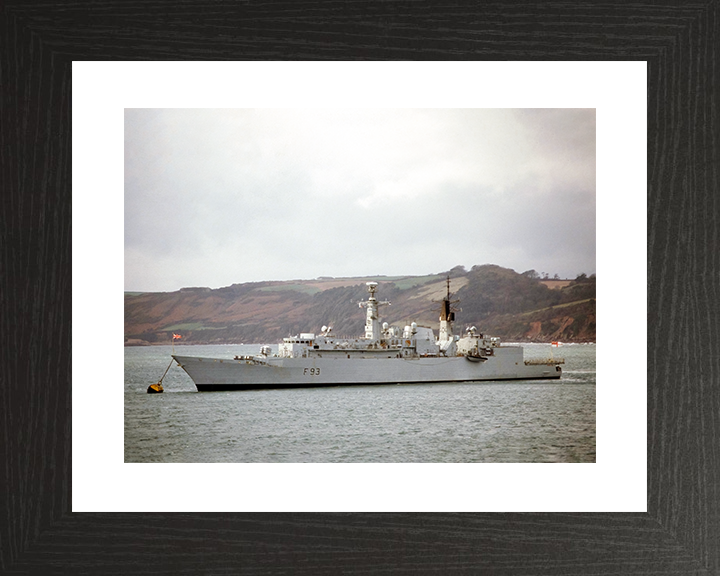 HMS Beaver (F93) Royal Navy Type 22 Frigate At A Buoy Photo Print Wall Art Decor Posters, Prints, & Visual Artwork Hampshire Prints 10 x 8 Black Frame Yes