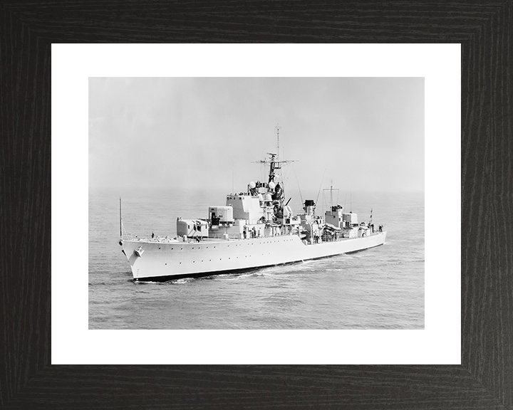 HMS Diamond (D35) Royal Navy Daring Class Destroyer Starboard Bow View Photo Print Wall Art Decor Posters, Prints, & Visual Artwork Hampshire Prints 10 x 8 Black Frame Yes