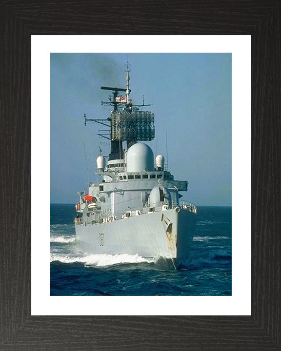 HMS Newcastle (D87) Photo Print - Underway - Royal Navy Type 42 Destroyer Hampshire Prints 10 x 8 Black Frame Yes