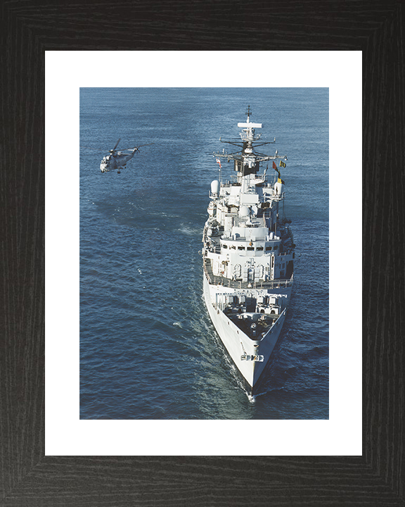 HMS Coventry (F98) Royal Navy Type 22 Frigate With Helicopter Photo Print Wall Art Decor Posters, Prints, & Visual Artwork Hampshire Prints 10 x 8 Black Frame Yes