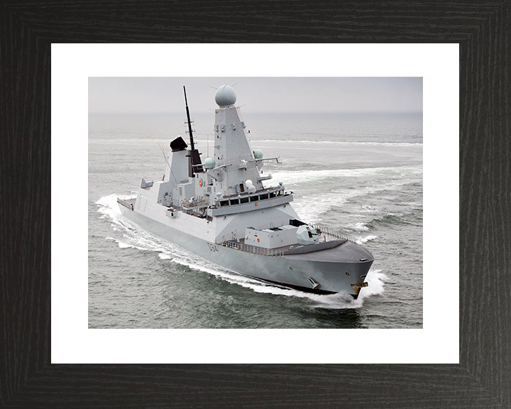 HMS Diamond (D34) Royal Navy Type 45 Destroyer Underway 2011 Photo Print Wall Art Decor Posters, Prints, & Visual Artwork Hampshire Prints 10 x 8 Black Frame Yes