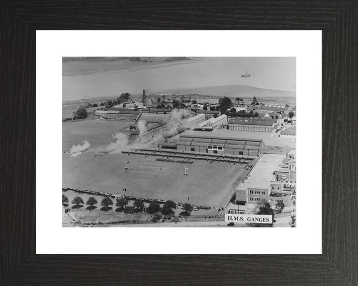 HMS Ganges Royal Navy basic training establishment Aerial Photo Print or Framed Photo Print - Hampshire Prints