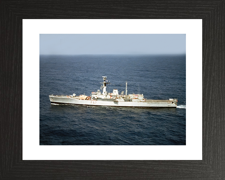 HMS Andromeda (F57) Royal Navy Leander Class Frigate Underway Port Side View Photo Print Wall Art Decor Posters, Prints, & Visual Artwork Hampshire Prints 10 X 8 Black Frame Yes