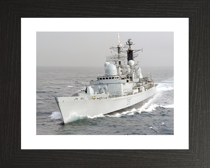 HMS Edinburgh (D97) Royal Navy Type 42 Destroyer At Sea Photo Print Wall Art Decor Posters, Prints, & Visual Artwork Hampshire Prints 10 x 8 Black Frame Yes