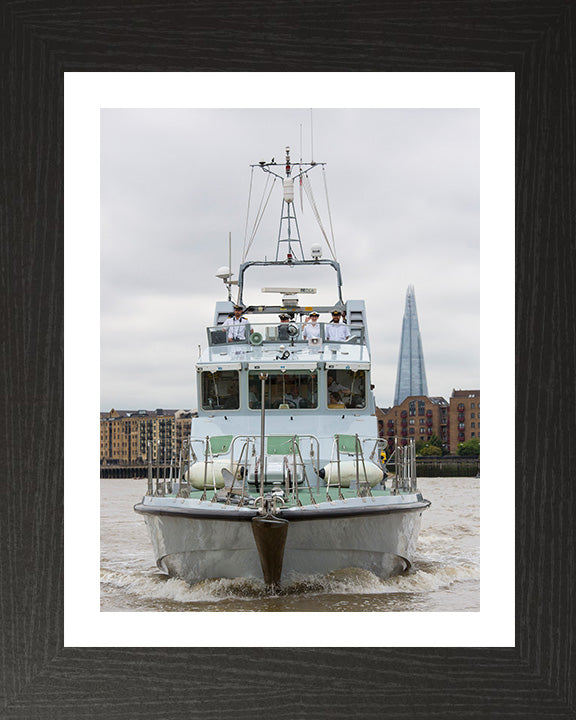 HMS Archer (P264) Photo Print - River Thames 2016 - Royal Navy Archer Class P2000 Patrol Vessel Posters, Prints, & Visual Artwork Hampshire Prints 10 x 8 Black Frame Yes