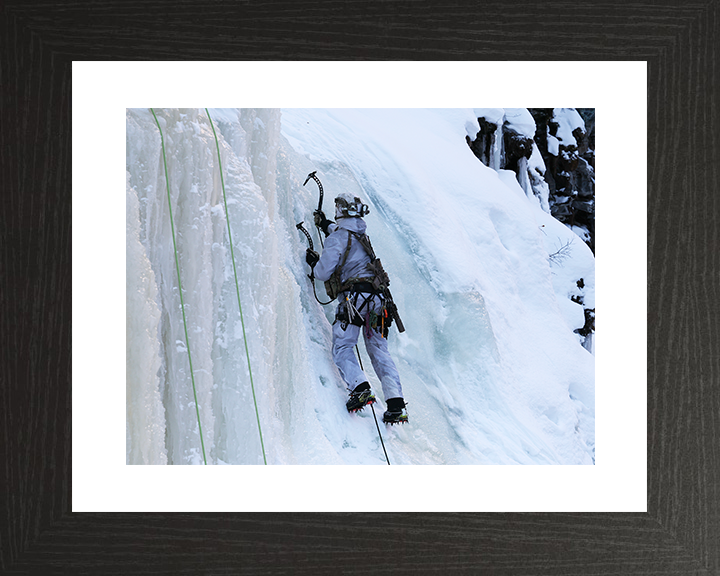 Royal Marine Commando Ice Climbing in Norway Photo Print 30 Commando Marines Wall Art Military Decor UK Posters, Prints, & Visual Artwork Hampshire Prints 10 x 8 Black Frame Yes