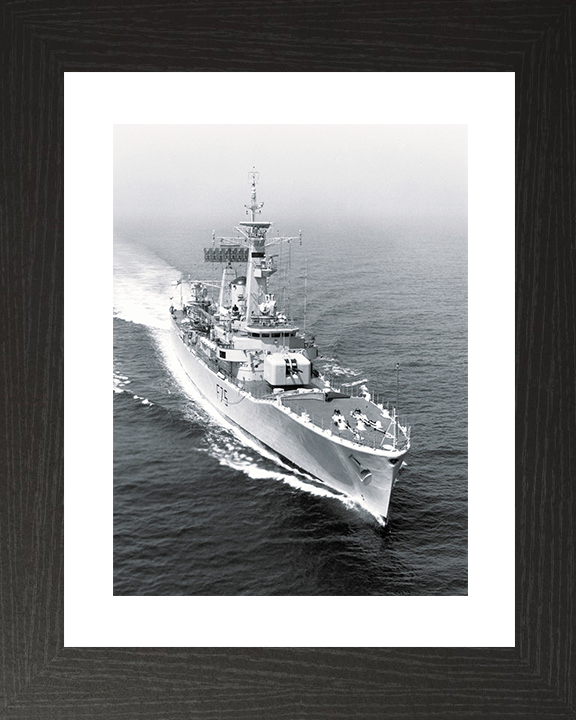 HMS Charybdis (F75) Royal Navy Leander Class Frigate At sea 1976 Photo Print Wall Art Decor Posters, Prints, & Visual Artwork Hampshire Prints 10 x 8 Black Frame Yes
