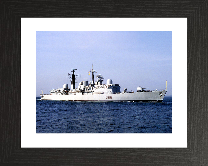 HMS Birmingham (D86) Royal Navy Type 42 Destroyer Starboard View Photo Print Wall Art Decor Posters, Prints, & Visual Artwork Hampshire Prints 10 x 8 Black Frame Yes