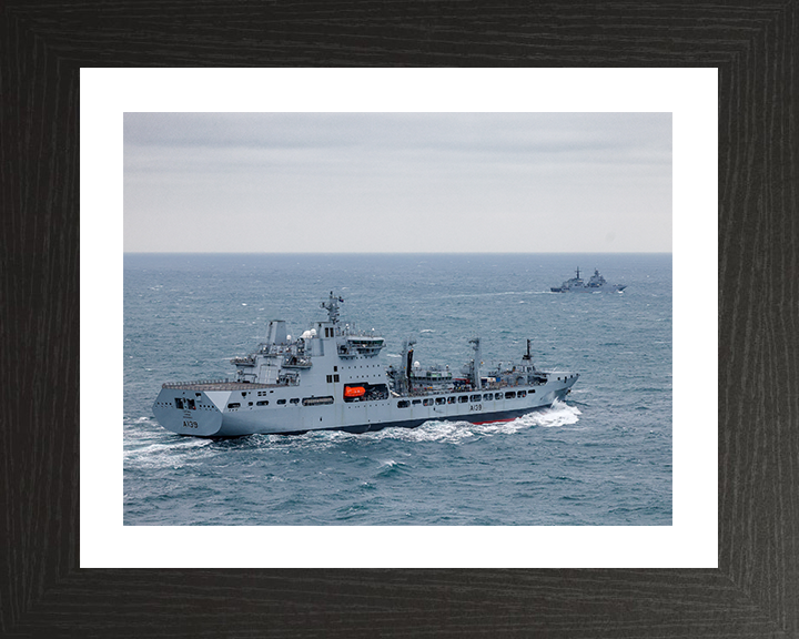 RFA Tideforce (A139) Photo Print - At Sea 2025 - Royal Fleet Auxiliary Tide Class Tanker Hampshire Prints 10 x 8 Black Frame Yes