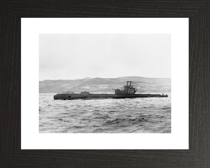 HMS Sea Devil (P244) Photo Print - Port Side View - Royal Navy S Class Submarine Hampshire Prints 10 x 8 Black frame Yes