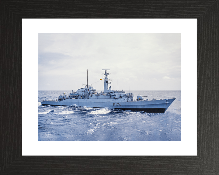 HMS Alacrity (F174) Royal Navy Type 21 Frigate Underway Photo Print Wall Art Naval Decor Posters, Prints, & Visual Artwork Hampshire Prints 10 x 8 Black Frame Yes