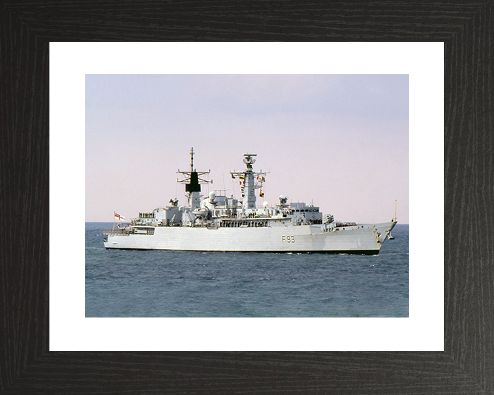 HMS Beaver (F93) Royal Navy Type 22 Frigate Entering Harbour Photo Print Wall Art Decor Posters, Prints, & Visual Artwork Hampshire Prints 10 x 8 Black Frame Yes