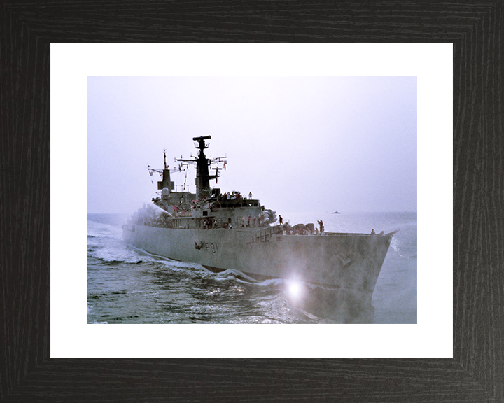 HMS Brazen (F91) Royal Navy Type 22 Frigate Handing Over Photo Print Wall Art Naval Decor Posters, Prints, & Visual Artwork Hampshire Prints 10 x 8 Black Frame Yes
