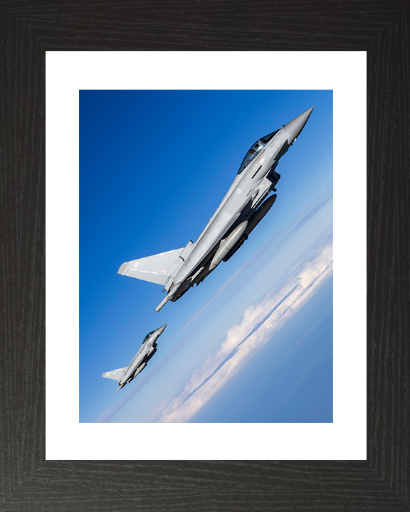 RAF Typhoon Jets In Flight Over Nevada 2026 Royal Air Force Aircraft Photo Print Wall Art Aviation Decor UK Posters, Prints, & Visual Artwork Hampshire Prints 10 x 8 Black Frame Yes