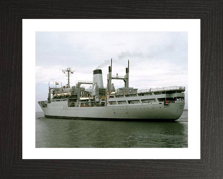 RFA Lyness (A339) Photo Print - Port Quarter View - Royal Fleet Auxiliary Stores Ship Hampshire Prints 10 x 8 Black Frame Yes